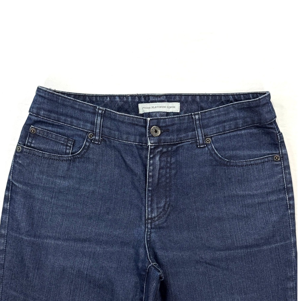Chicos Jeans, Platinum Slim Leg, Dark Denim, Size 6R/0.5R